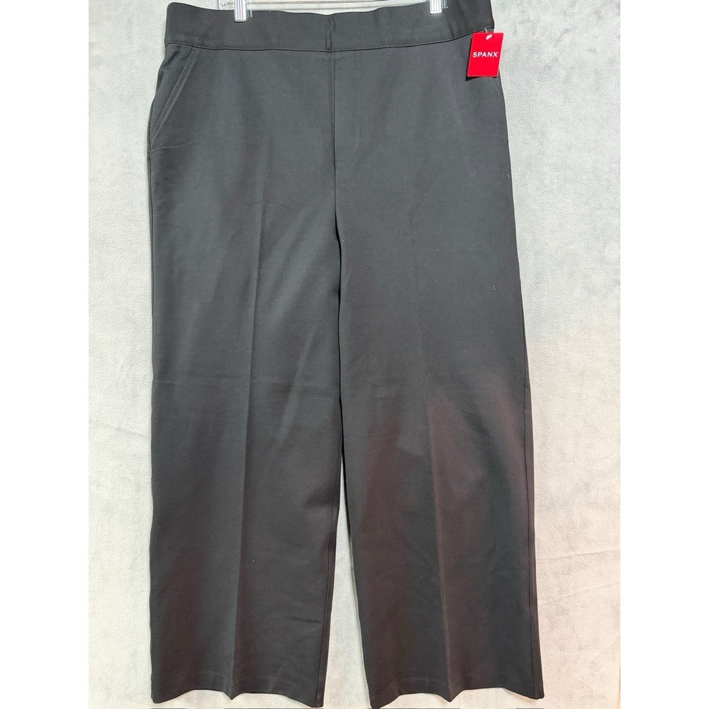 NWT Spanx The Perfect Pant Cropped Wide Leg Classic Black Slimming 3XL New